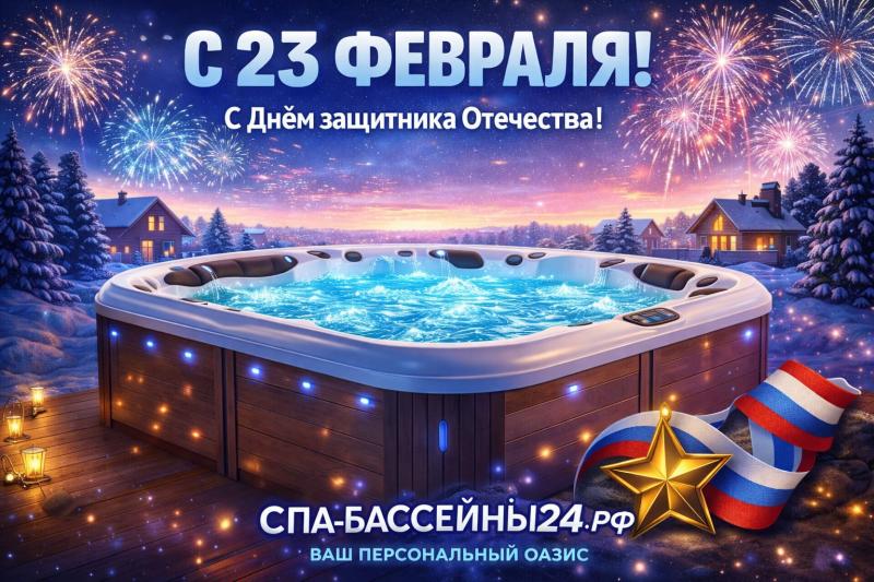 С 23 Февраля от спа-бассейны24.рф!