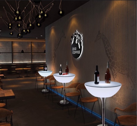 Комплект светящейся мебели Стол+2 стула V6