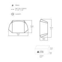 Bestway 58464 BW Навес для СПА бассейнов, 183х94х109 см